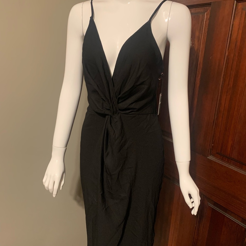 Black midi dress